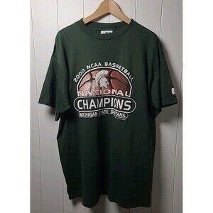 Vintage Michigan State Spartans Basketball T-shirt  Size Large Unisex